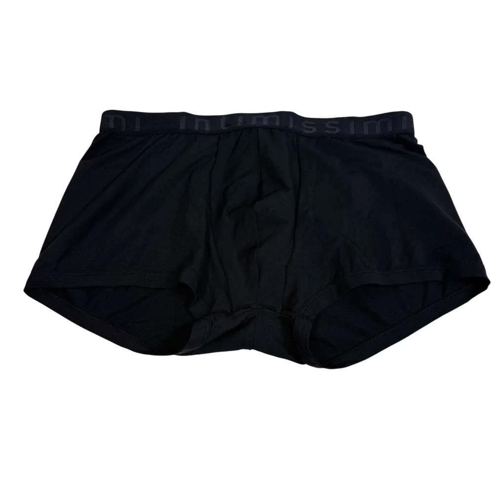 Intimissimi‎ Mens Supima Cotton Boxer Briefs Black Logo Waistband Trunks Size S